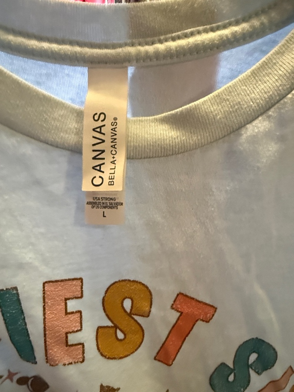 Disney White Short Sleeve Tee with Multicolor Castle Graphic - Picture 2 of 2